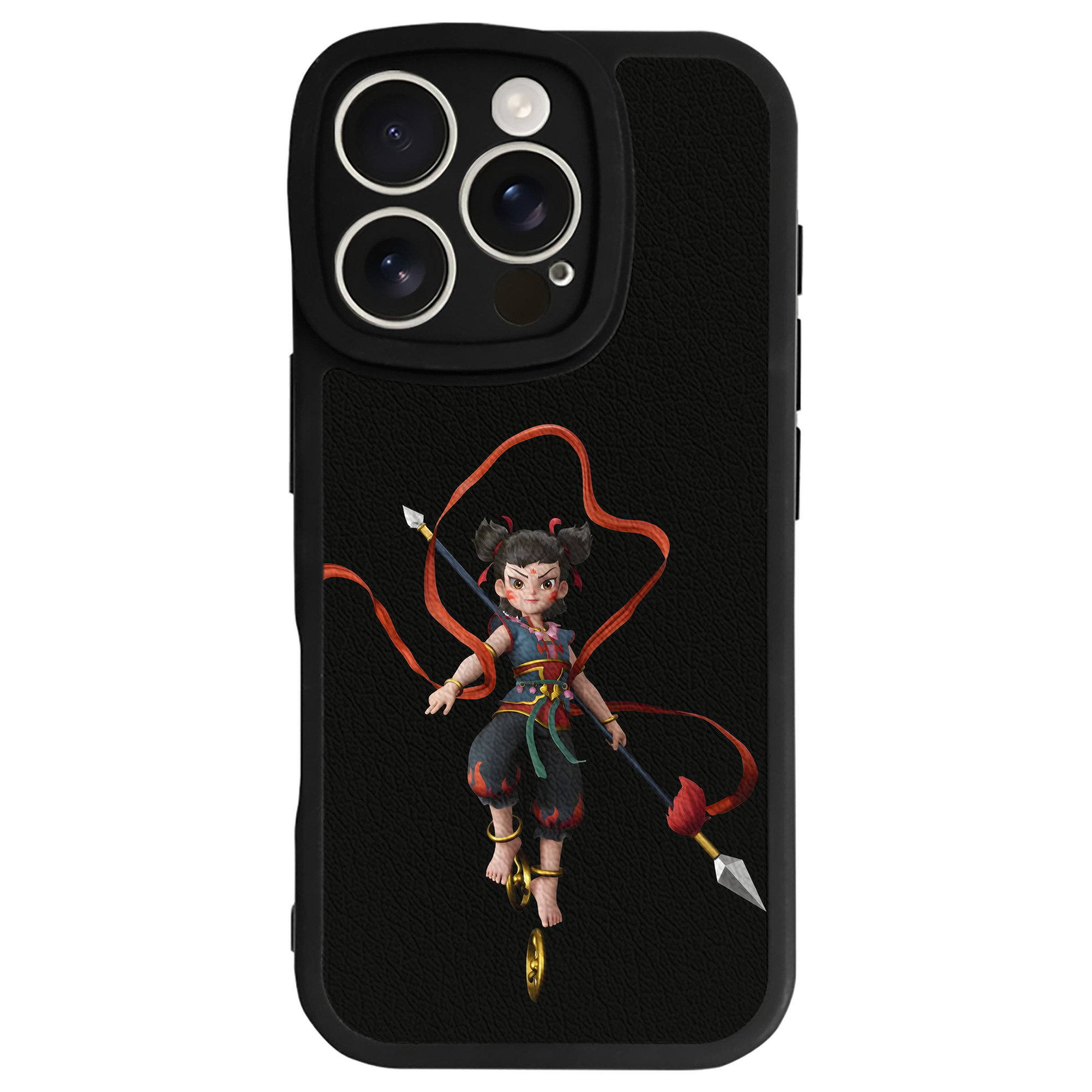 （画像用） Ne Zha 2 ナタ 魔童の大暴れ 【iPhone 16シリーズ対応】シリコンスマホケース（レザー調） 材質：シリコン